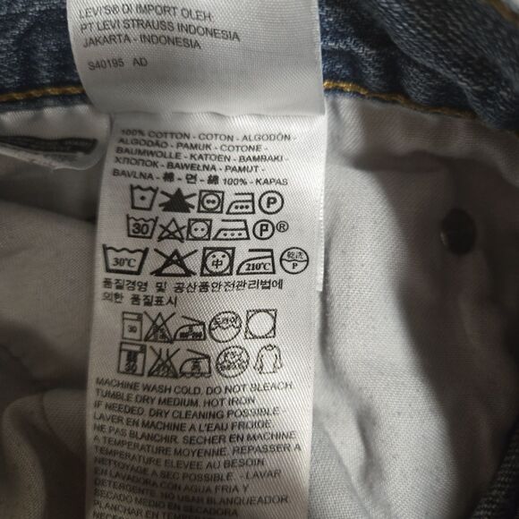 Levis 559 Jeans Mens Sz 38x32 Blue Straight Denim Med Wash 100% Cotton - Picture 10 of 12